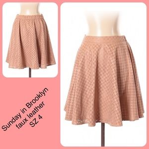 Sunday in Brooklyn Faux Leather Vegan Skirt NWOT